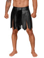 H053 Jupe gladiateur pour homme en cuir écologique avec plis en PVC