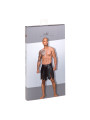 H053 Jupe gladiateur pour homme en cuir écologique avec plis en PVC