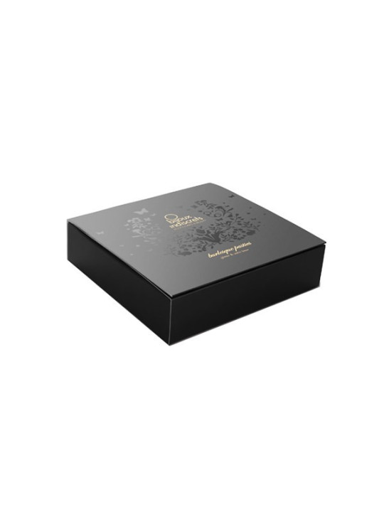 Cache-tétons Burlesque Noeud et Paillettes - Noir