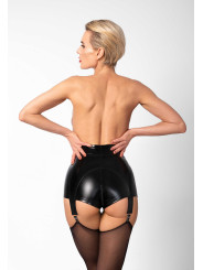 F325 Short porte-jarretelles en vinyle et wetlook