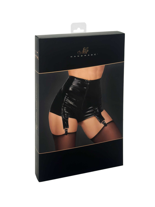 F325 Short porte-jarretelles en vinyle et wetlook