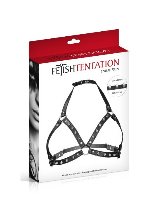 Harnais poitrine à pointes Fetish Tentation