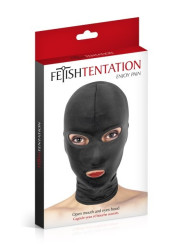 Cagoule ouvertures yeux et bouche Fetish Tentation