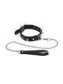 Collier à pointes métal et laisse Fétish Tentation
