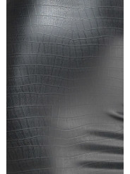 P012 String en crocodile sauvage avec double ouverture