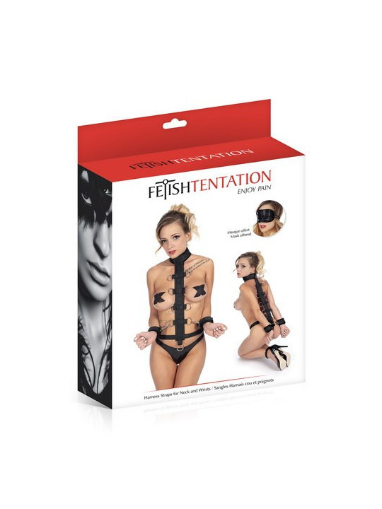 Harnais variable cou et poignets Fetish Tentation