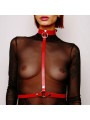 Harnais de poitrine en cuir Rouge