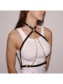 Harnais Noir 2 chaines Or
