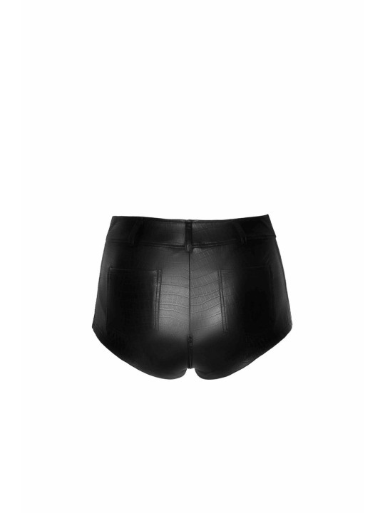 F318 Short wetlook imprimé crocodile sauvage