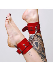 Chevillères en cuir épais Rouge