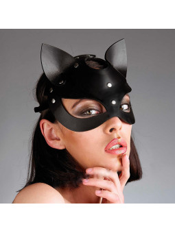 Masque Catwoman Cuir Noir