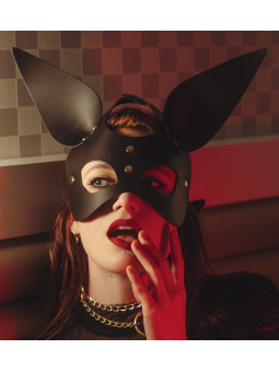 Masque Oreilles Lapin Noir et Gold
