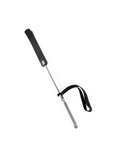 Cravache Métal Courte mèche Longue Noir