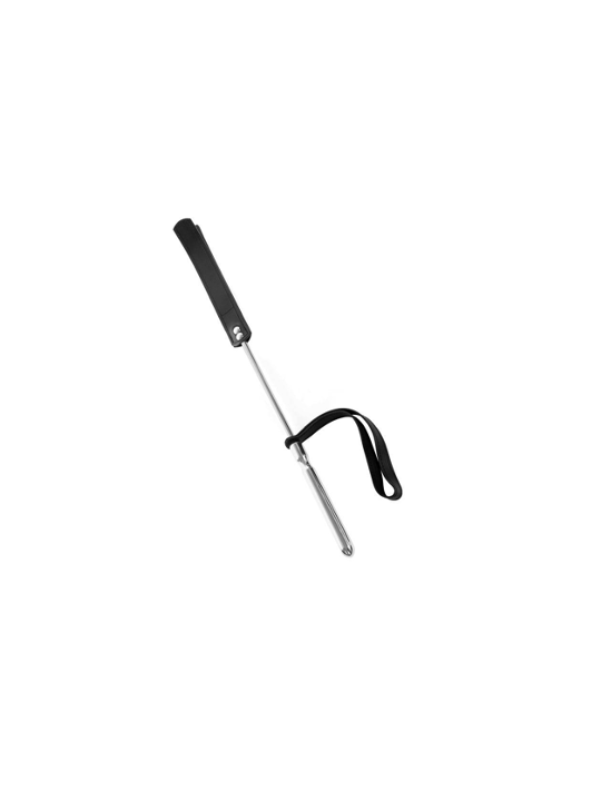 Cravache Métal Courte mèche Longue Noir