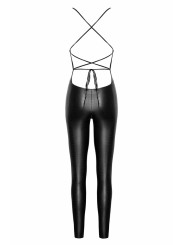 F316 Combinaison en tissu imprimé crocodile sauvage avec laçage dans le dos