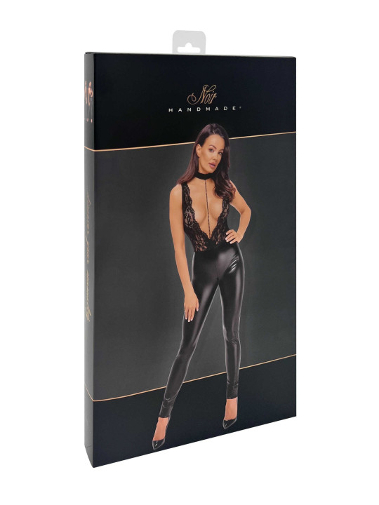 F298 Libido Combinaison à col et chaîne de perles