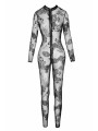 F237 Combinaison longue en tulle avec fermeture éclair à 3 voies