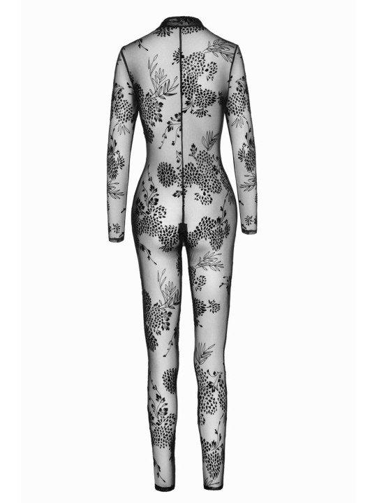 F237 Combinaison longue en tulle avec fermeture éclair à 3 voies