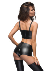 F164 Short taille haute avec fermeture éclair