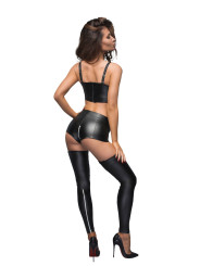 F164 Short taille haute avec fermeture éclair