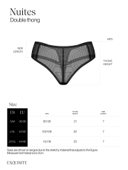 Nuites double string - Noir