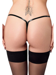 P014 Dominae String en PVC avec fermeture argentée