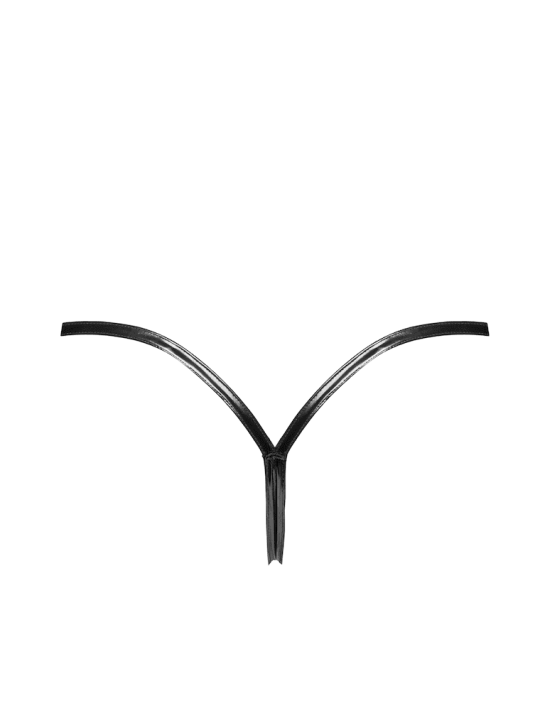 P014 Dominae String en PVC avec fermeture argentée