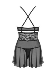 838-BAB-1 babydoll - Noir