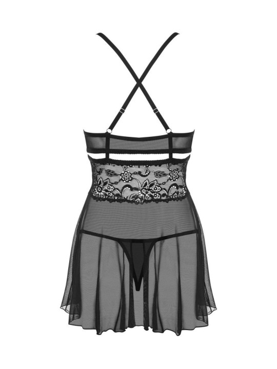 838-BAB-1 babydoll - Noir