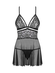 838-BAB-1 babydoll - Noir