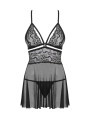 838-BAB-1 babydoll - Noir