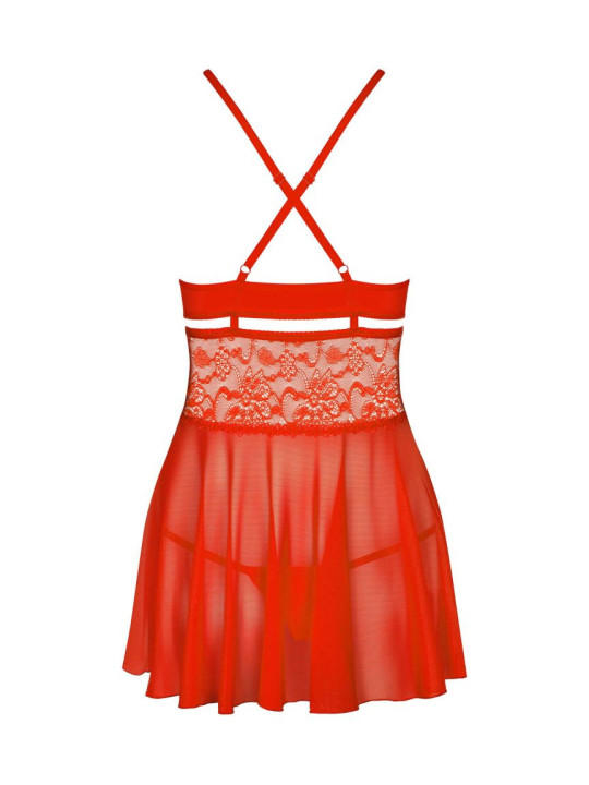 838-BAB-3 Babydoll - Rouge