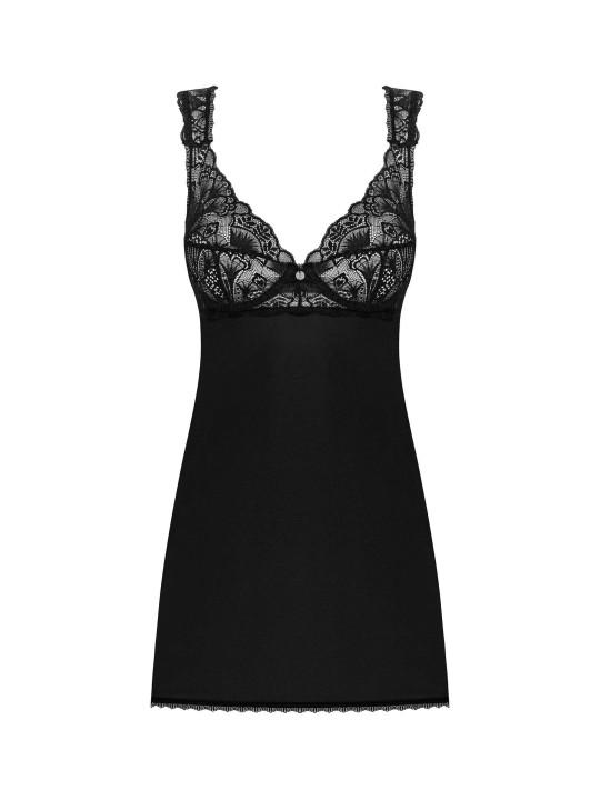 Donna Dream babydoll et String - Noire