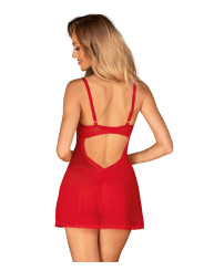 Chilisa babydoll et string - Rouge