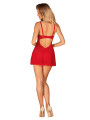 Chilisa babydoll et string - Rouge