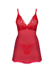 Chilisa babydoll et string - Rouge