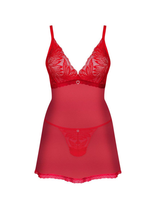 Chilisa babydoll et string - Rouge