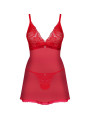 Chilisa babydoll et string - Rouge