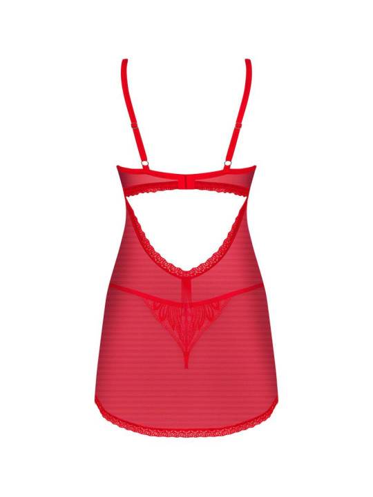 Chilisa babydoll et string - Rouge