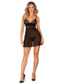 Chemeris babydoll et String - Noire