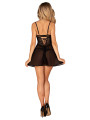 Chemeris babydoll et String - Noire