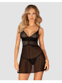 Chemeris babydoll et String - Noire