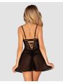 Chemeris babydoll et String - Noire