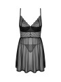 Chemeris babydoll et String - Noire