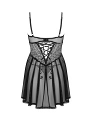 Chemeris babydoll et String - Noire