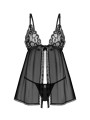 Blomentis babydoll et String - Noire