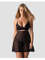 Nutris babydoll et String - Noire