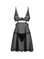 Nutris babydoll et String - Noire