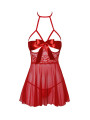 Sexy Kiss 247 babydoll et ruban de satin - Rouge