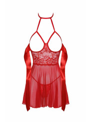 Sexy Kiss 247 babydoll et ruban de satin - Rouge
